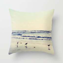 Ocean Beach Pillow - Throw 16x16 18x18 20x20 Cover - thumbnail 1