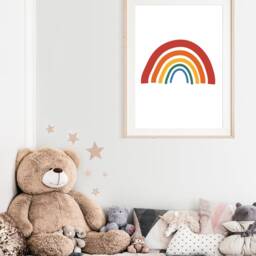 Rainbow Print, Boys Nursery Girls Weather Prints, Playroom Wall Art, Colourful Art - thumbnail 3