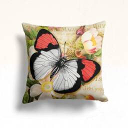 Butterfly Cushion Cover, Cute Animal Pillow Case, Living Room Decoration, Kitchen Textiles, Farmhouse Decor, Housewarming Gift, Gift For Her - thumbnail 2