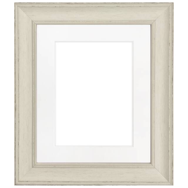 Scandi Ivory Grey Picture Frame With White Mount - image 1