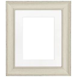 Scandi Ivory Grey Picture Frame With White Mount