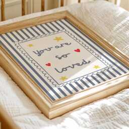 You Are So Loved Nursery Quote Wall Print, Toddler Bedroom, Playroom Prints For Kids, Kids Quotes - thumbnail 3