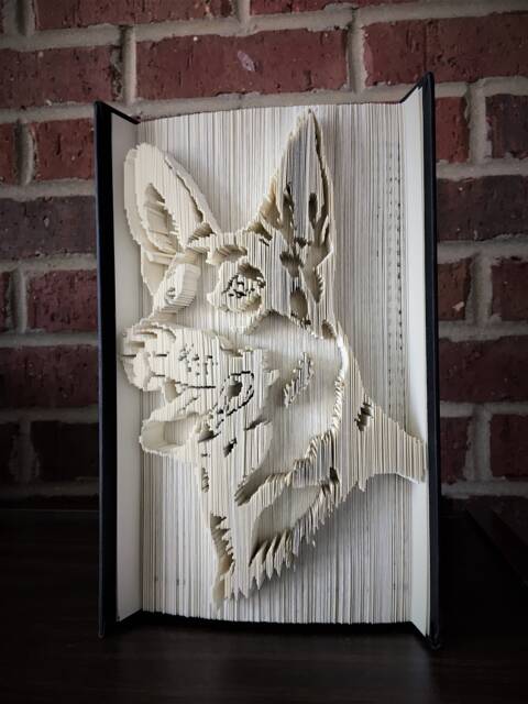 German Shepard/Belgian Malinois Book Folding - Pattern Only - image 1