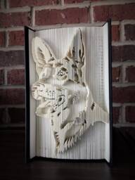 German Shepard/Belgian Malinois Book Folding - Pattern Only - thumbnail 1