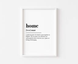 Home Definition - Print Bedroom Decor Prints Wall Art Bathroom Quote - thumbnail 1