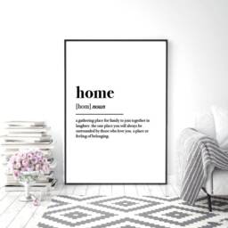 Home Definition - Print Bedroom Decor Prints Wall Art Bathroom Quote - thumbnail 2