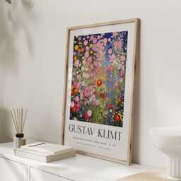 Gustav Klimt, Klimt Poster, Museum Exhibition Wallart Print, Poster Tree Of Life, Flowers - thumbnail 3