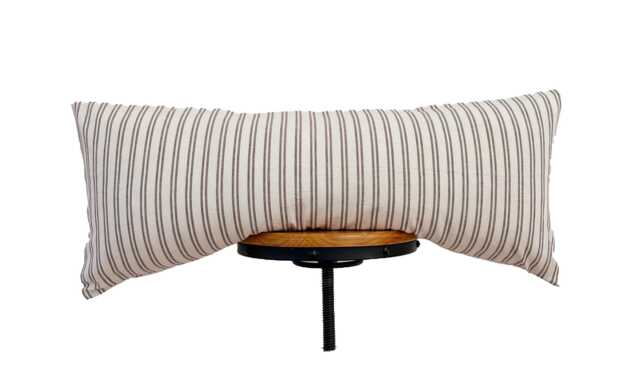 Brown & Natural Striped Pillow Cover, Lumbar Cover - image 1