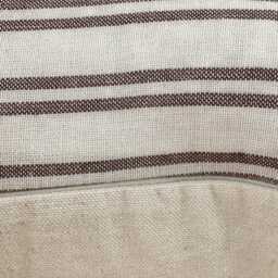 Brown & Natural Striped Pillow Cover, Lumbar Cover - thumbnail 3