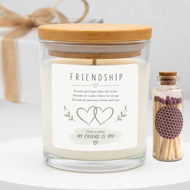 Friendship Candle, Hand Poured Soy Wax, Vegan Eco-Friendly Home Fragrance - image 1