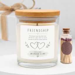 Friendship Candle, Hand Poured Soy Wax, Vegan Eco-Friendly Home Fragrance