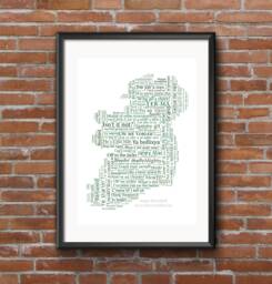 Irish Slang Word Art Map Of Ireland - The Bird - thumbnail 1