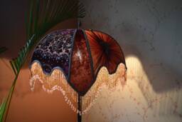 Lampshade Burgundy Fabric Shade/Floor Lampshade/Ceiling Lampshade/Retro Lampshade/Silk Shade/Velvet Lampshade/Vintage