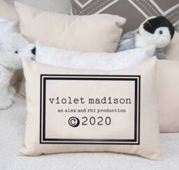 Baby Shower Gift, Baby Pillow, Newborn Gift Idea, Name Pillow Circa, Girl, Boy - thumbnail 1