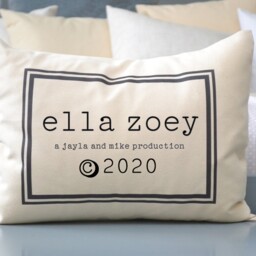 Baby Shower Gift, Baby Pillow, Newborn Gift Idea, Name Pillow Circa, Girl, Boy - thumbnail 3