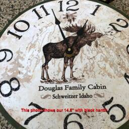 Moose Clock - Personalized Rustic Wall Clock - thumbnail 4
