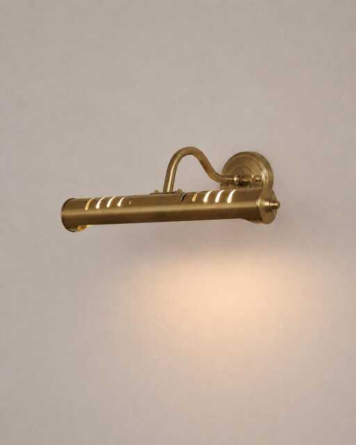 Mid Century Wall Light Handmade Brass Picture Lamp - Vintage Art Display Lighting Adjustable Gallery Fixture - image 1