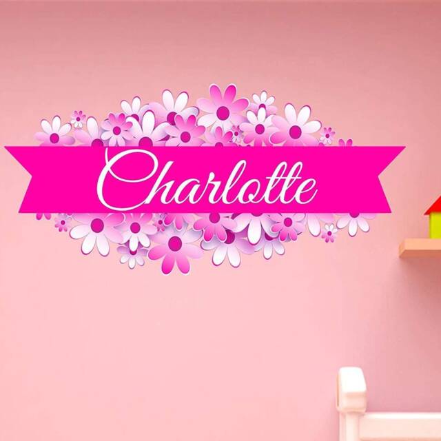 Custom Name Decal Girls Room Decor - Personalized Sticker Nursery Wall Art - Vwaq-Ns2 - image 1