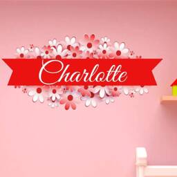 Custom Name Decal Girls Room Decor - Personalized Sticker Nursery Wall Art - Vwaq-Ns2 - thumbnail 3