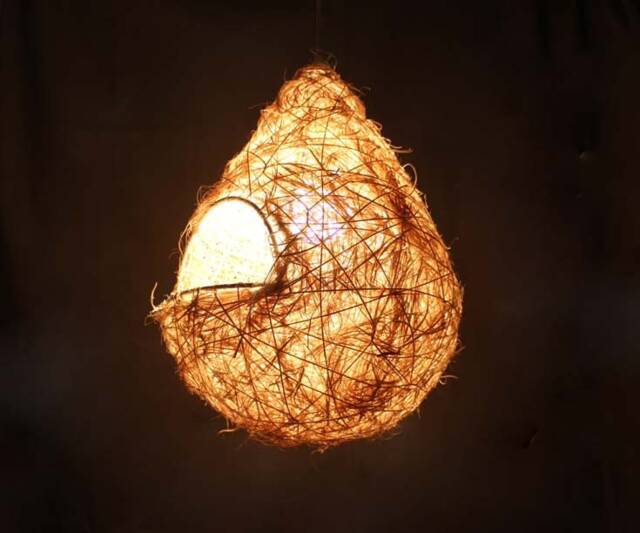 Handwoven Rattan Pendant Light, Rural Ceiling Lighting, Rustic Lampshade - image 1