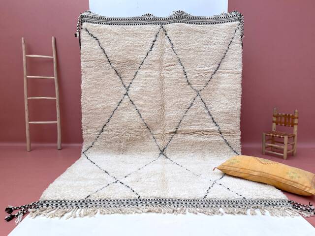 Custom Beni Ouarain Rug Handmade Moroccan Wool Carpet - image 1