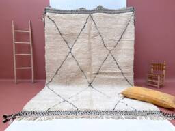 Custom Beni Ouarain Rug Handmade Moroccan Wool Carpet - thumbnail 1