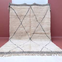 Custom Beni Ouarain Rug Handmade Moroccan Wool Carpet - thumbnail 4