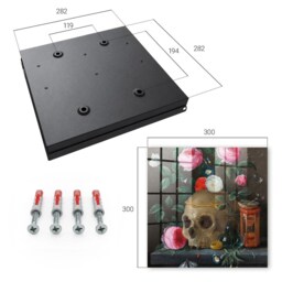 Skull & Flowers Key Cabinet For Home, Green Box Painterly Art, Lovers Of Reflective Art - thumbnail 4