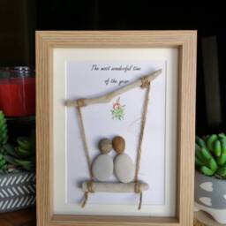 Christmas Swing Pebble Art, Meet Me Under The Mistletoe - thumbnail 3