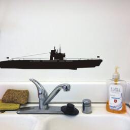 Submarine Wall Decal Underwater Navy Vinyl Sticker - thumbnail 2