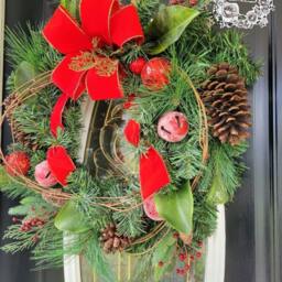 Christmas Wreaths For Front Door Farmhouse Wreath Winter Xmas Pine Gift Her - thumbnail 3