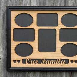 Our Family Picture Frame - 11x14 Holds 8 Photos- Wedding Gift For Couple, Parents, Frame, Father's Day - thumbnail 3