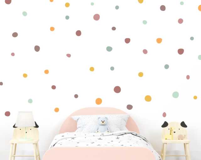 Boho Polka Dot Wall Decals Kids Room Nursery Decor - image 1