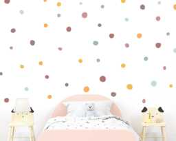 Boho Polka Dot Wall Decals Kids Room Nursery Decor - thumbnail 1