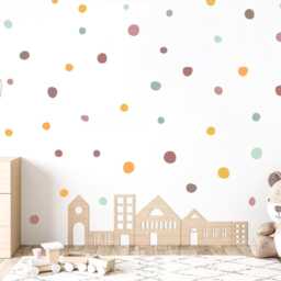 Boho Polka Dot Wall Decals Kids Room Nursery Decor - thumbnail 3