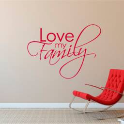 Love My Family Wall Sticker, Decor Love Sticker Quote, Gift, Dining Room Decor, Quote - thumbnail 3