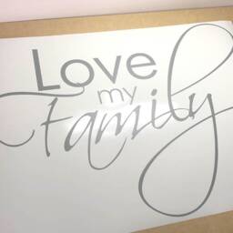 Love My Family Wall Sticker, Decor Love Sticker Quote, Gift, Dining Room Decor, Quote - thumbnail 2