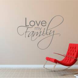 Love My Family Wall Sticker, Decor Love Sticker Quote, Gift, Dining Room Decor, Quote - thumbnail 4