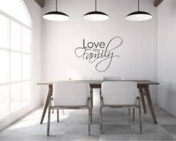 Love My Family Wall Sticker, Decor Love Sticker Quote, Gift, Dining Room Decor, Quote