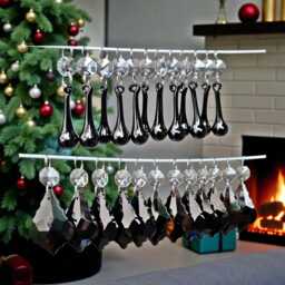 Jet Black Christmas Tree Decorations Sun Catchers 2