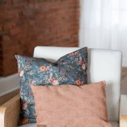 Harper Throw Pillow, Terracotta Arch Print - thumbnail 2