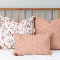 Harper Throw Pillow, Terracotta Arch Print - thumbnail 3