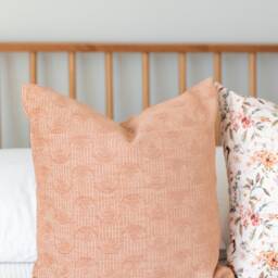 Harper Throw Pillow, Terracotta Arch Print - thumbnail 4