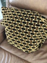 Velvet Moderne in Espresso/Walnut, Mushroom/Sand, Port/Claret Or Mink/Aqua - One Pillow - thumbnail 1