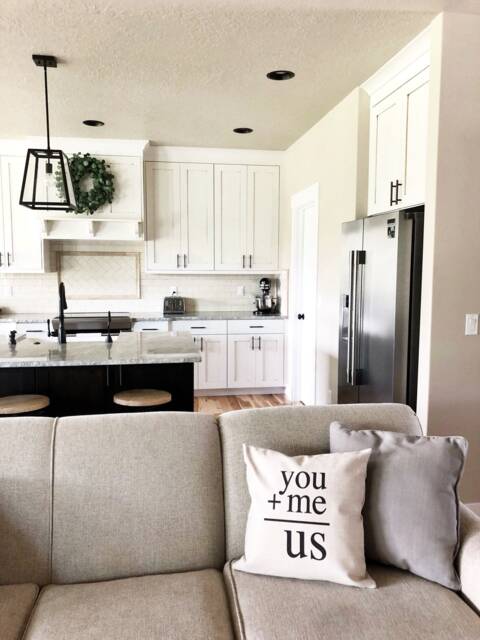 You + Me Us Linen Pillow Cover - Rustic Farmhouse Decor - image 1