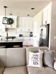 You + Me Us Linen Pillow Cover - Rustic Farmhouse Decor - thumbnail 1
