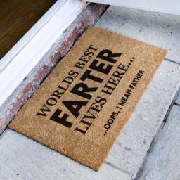 Funny Fathers Day Doormat - Gift Worlds Best Farter Dad Gifts Custom Welcome Grandad Grandpa Papa Uncle - thumbnail 2