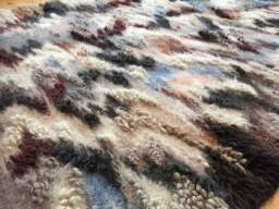 Woolen Hutsul Carpet, Ethnic Blanket Throw - Made in Ukraine