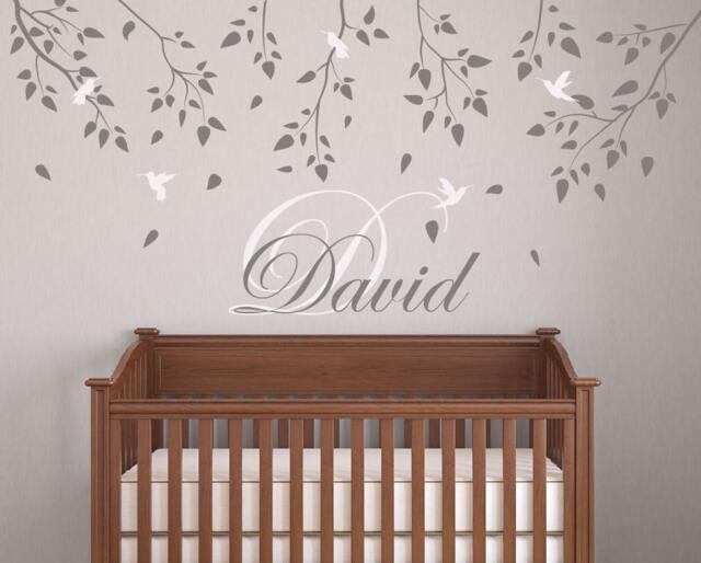 Wall Decals For Nursery Baby Room Designs Tree Branch With Birds Stickers Bedrooms Decor Art By Decalisland -Tree Sd 045 - image 1