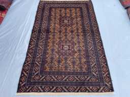 3x6 Afghan Tribal Wool Rug - Vintage Hand-Knotted Geometric Carpet Bold Red & Black Boho Area For Living Room Or Bedroom Gift Rug - thumbnail 1